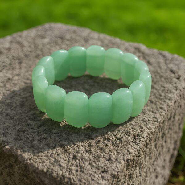 ChatGPT Image May 24, 2025, 05_47_24 PM Green Aventurine Rectangular Bead Bracelet.