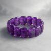 Amethyst Barrel Bead Bracelet.